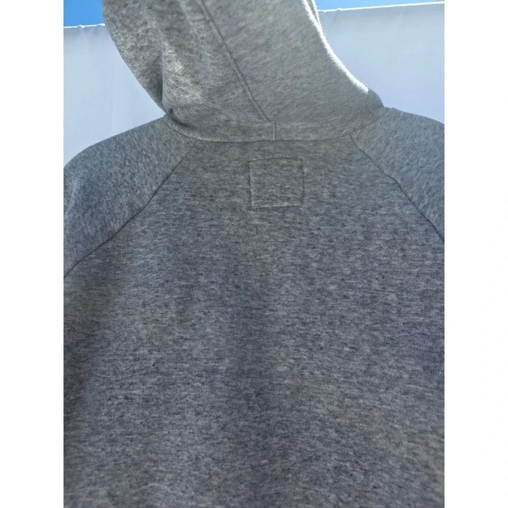 Madewell MWL Heather Grey Raglan Sleeve Pullover Hoodie Sweatshirt XS - Picture 4 of 6